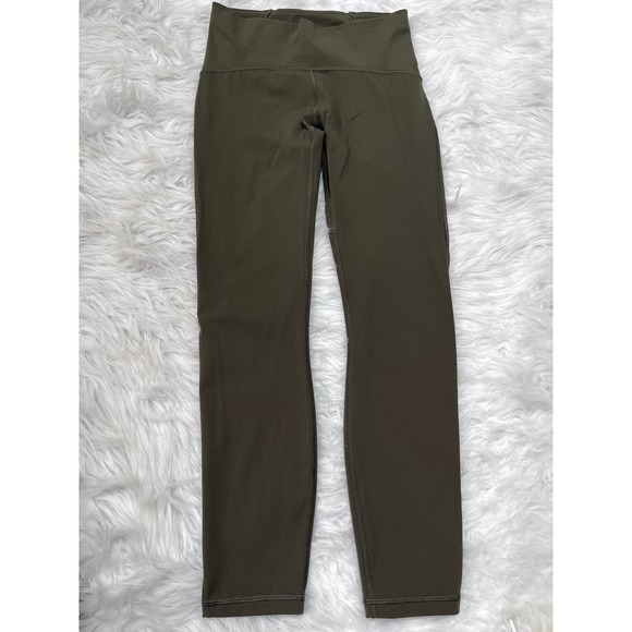Lulemon Train Times 7/8 Pant 25" Dark Olive Luxtreme Hi Rise Compression Sz 6 - Picture 3 of 5